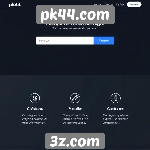 Características de design do site pk44.com